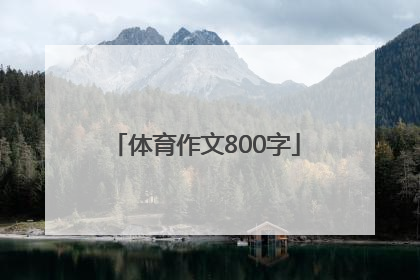 「体育作文800字」中国体育作文800字