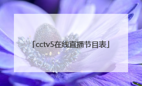 「cctv5在线直播节目表」cctv5在线直播节目表cctv5+节目表